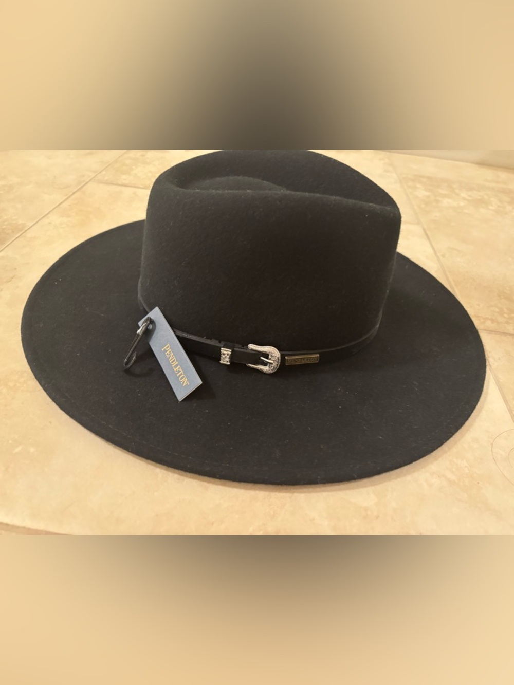 NWT Pendleton Black Felt Wide-Brim Rancher Hat